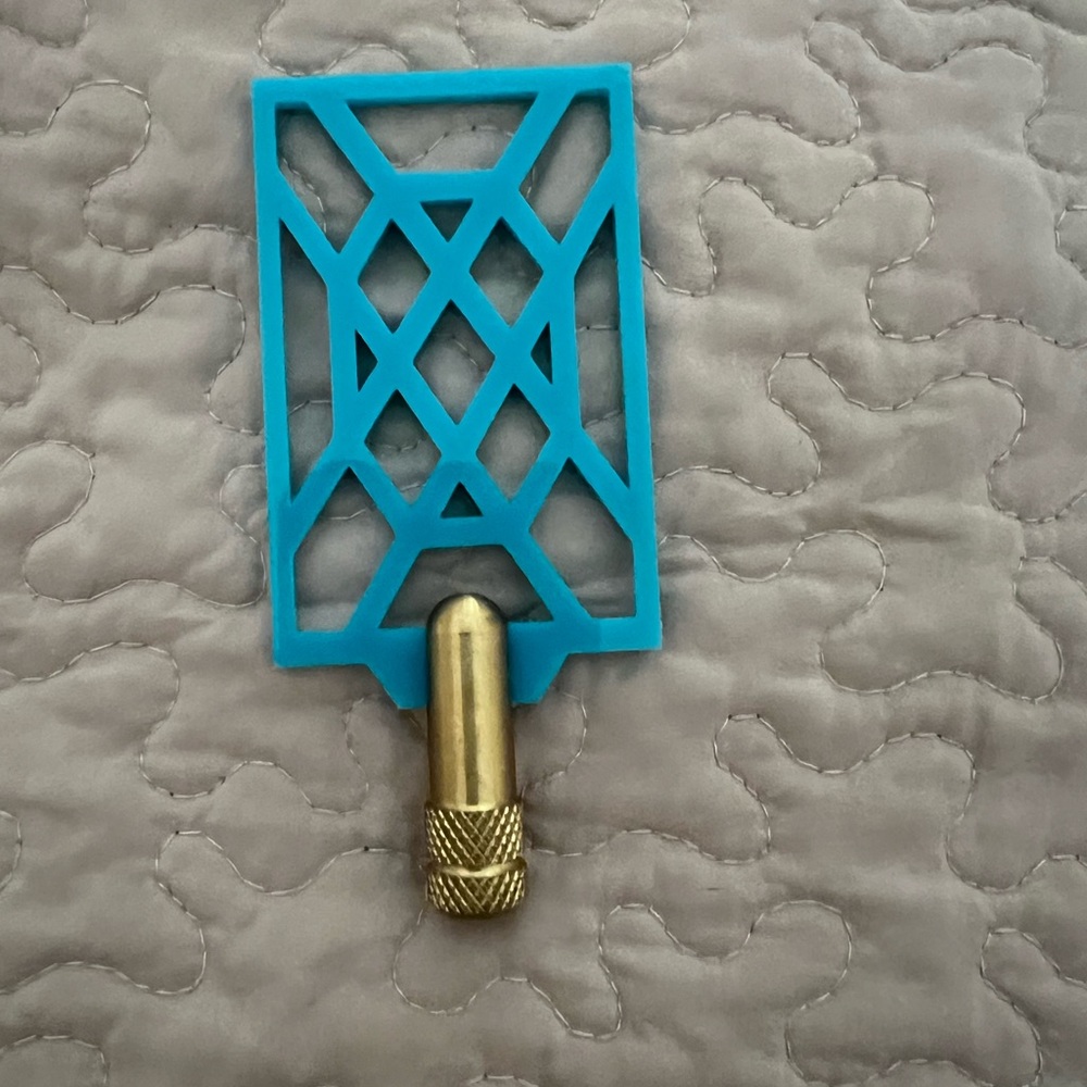 Pair Turquoise acrylic lamp finial